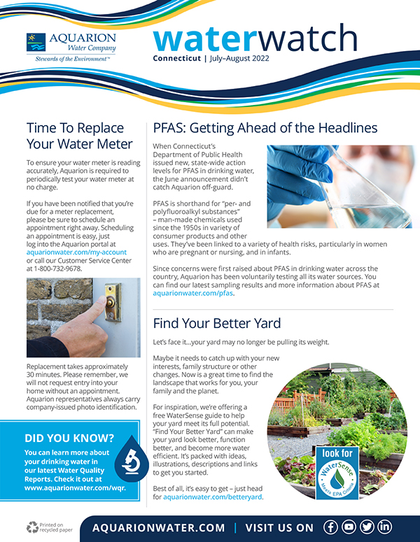 Water Watch July-August issue for Connecticut
