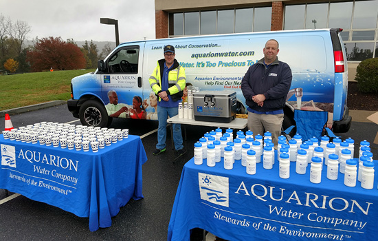 employees at event booth