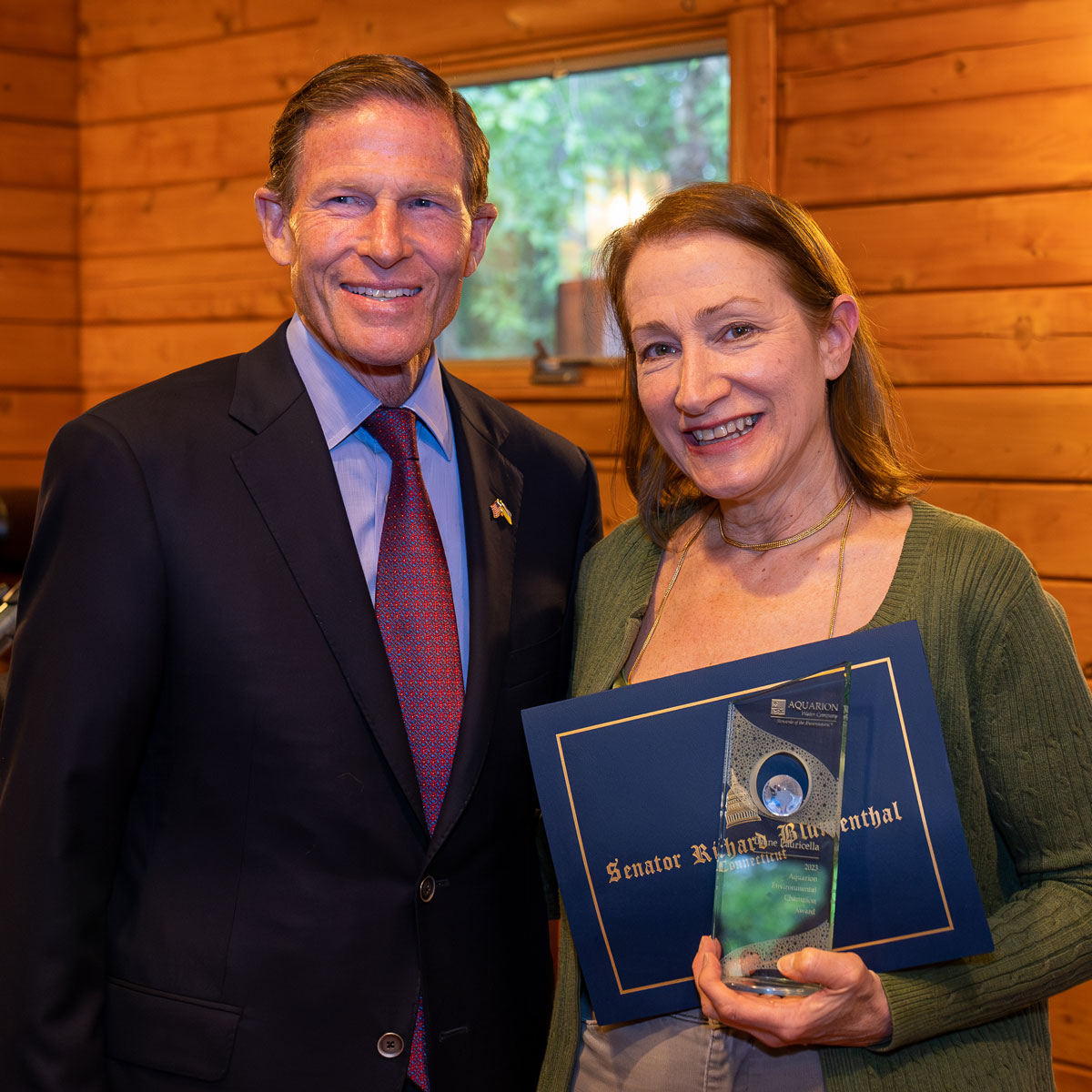 U.S. Senator Richard Blumenthal with Diane Lauricella