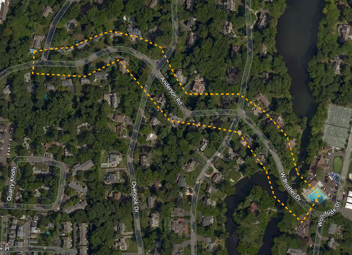 satellite map of Anderson Rd