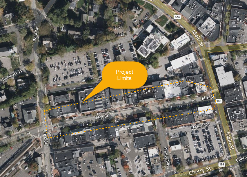 Elm Street project limits map