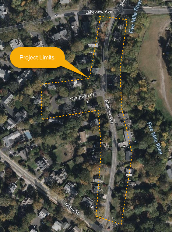 Millport-Olmstead project limits map