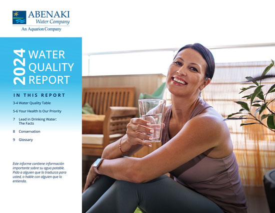 front cover of the Abenaki Water's 2024 Water Quality Report